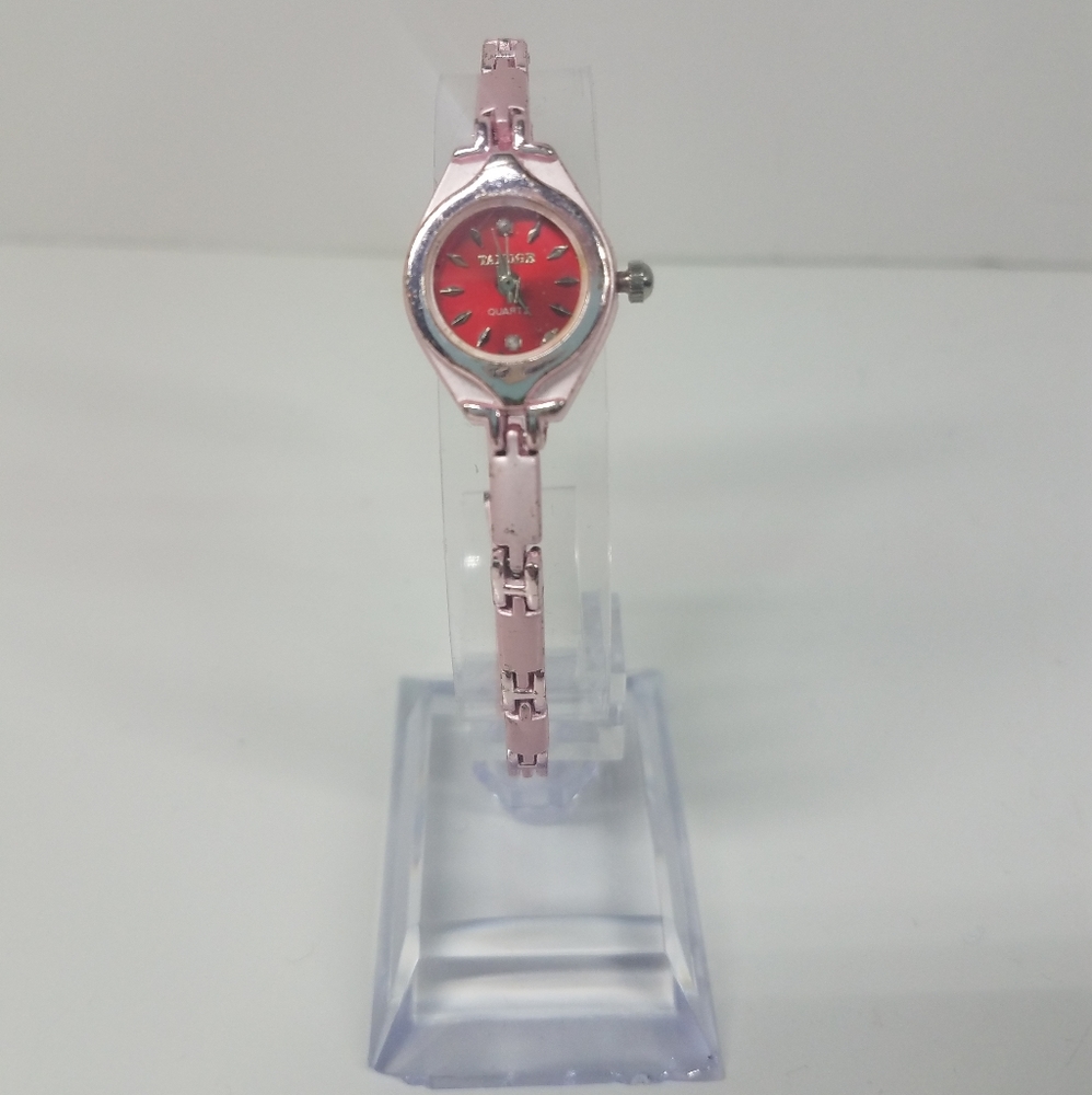 Skinny Dainty Pink Metal Watch